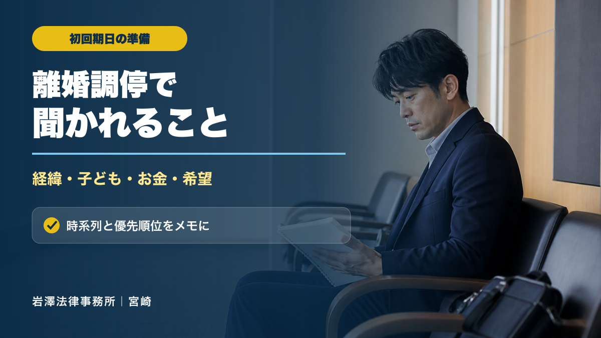 離婚調停では何を聞かれる？初回期日までに整理したい7項目